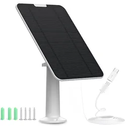 Solar Panels for Camera EufyCam 2C 2C Pro  2  2 Pro Solocam E E20 E40 S40 Reolink Argus 2 etc. Micro USB and USB-C Charging.