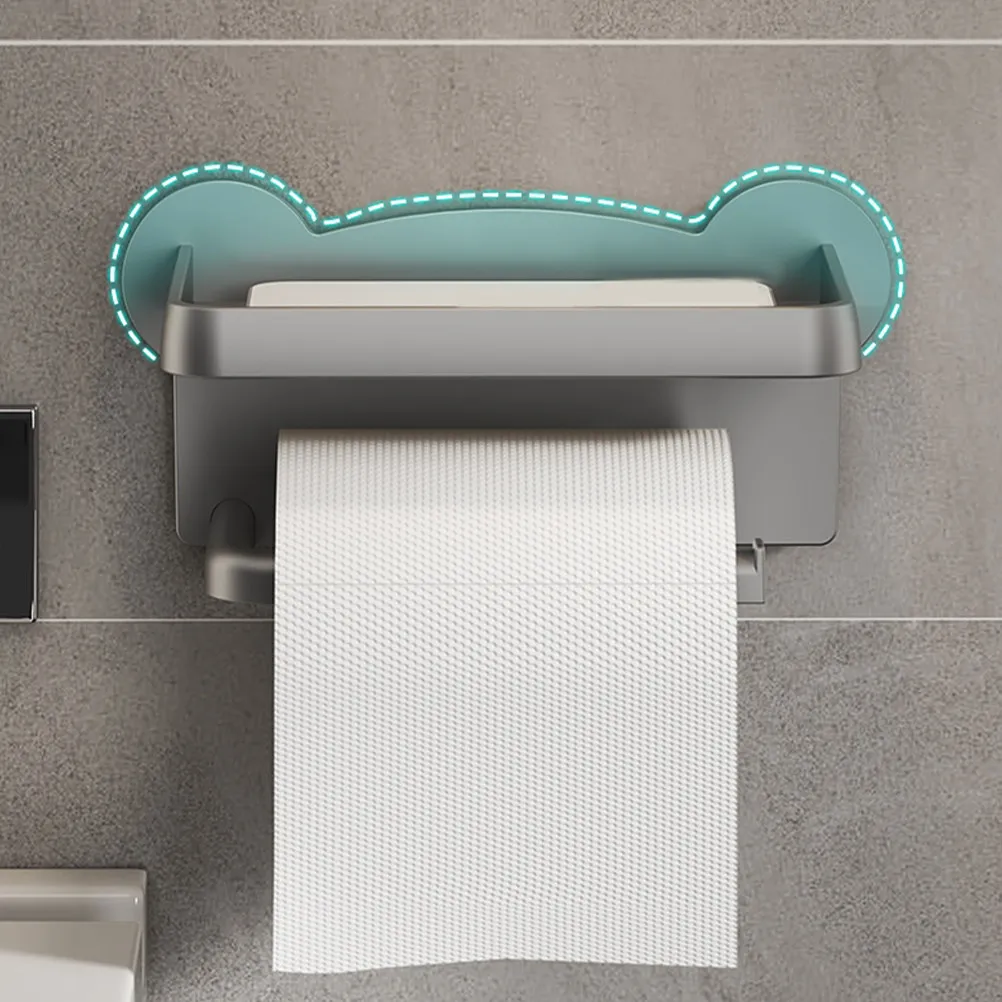 

Punch-Free Bathroom Paper Towel Holder Wall-Mounted Toilet Paper Holder Storage Rack Sleek Design Kitchen Decor