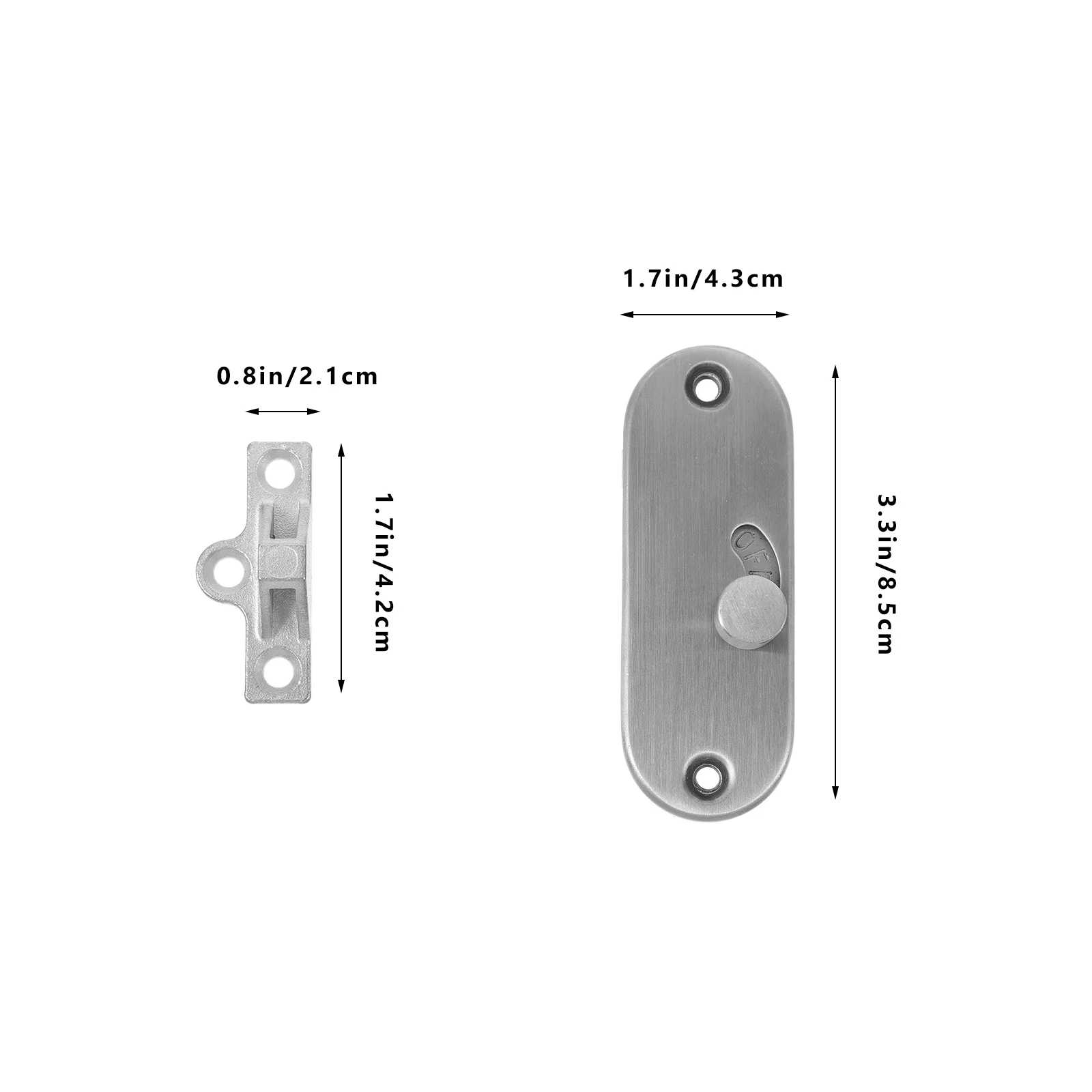 Sliding Lock 90 Degree Right Angle Buckle Privacy Barn Door Latches Stainless Steel Easy Install Security GateLatch For