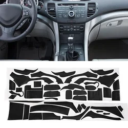 38Pcs Carbon Fiber Car Interior Decor Trim Sticker Decal For Acura TSX 2009-2014 Accessories For Vehicles