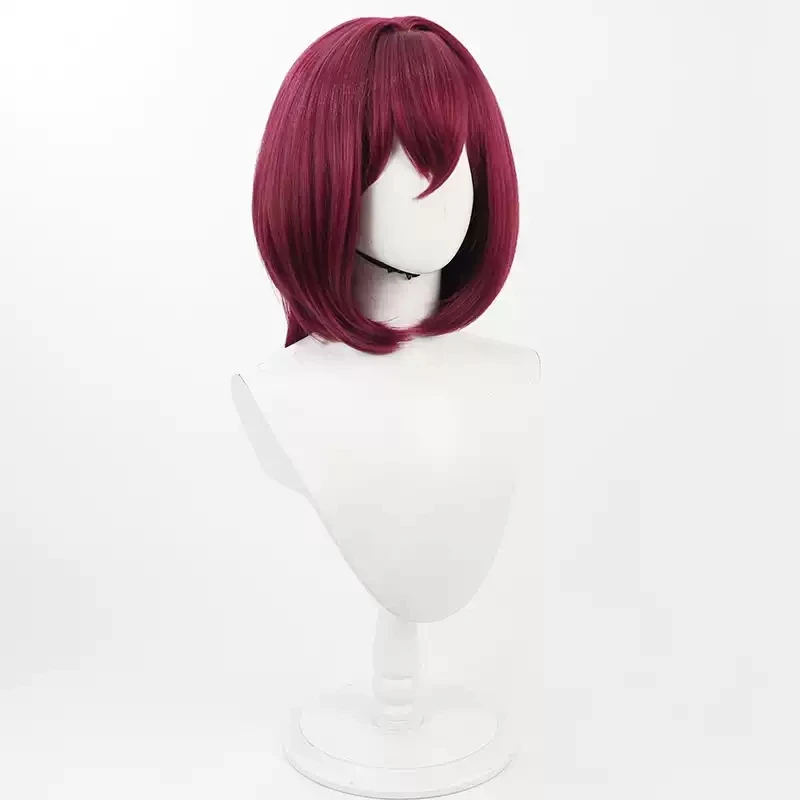 Novo vtuber houshou marinho cosplay peruca hololive meninas youtuber cabelo sintético curto para traje de halloween role play