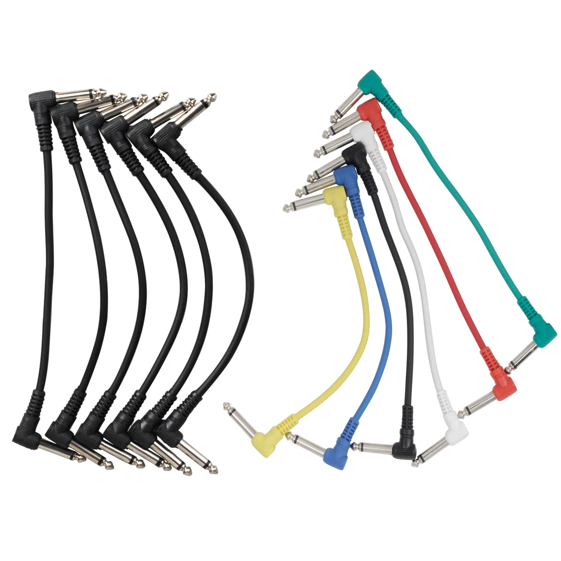 6 Pcs Guitar Effect Pedal Cable Connecting Line Jack Audio Cable Beryllium Copper Link Plucked Musical Instrument Accessories