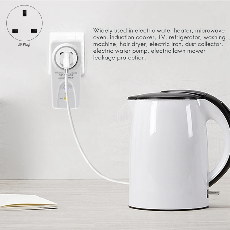 Gfci漏れ保護プラグ、rcdソケット、ホームサーキットブレーカー、パワートリップカットアウト、英国プラグ、13a