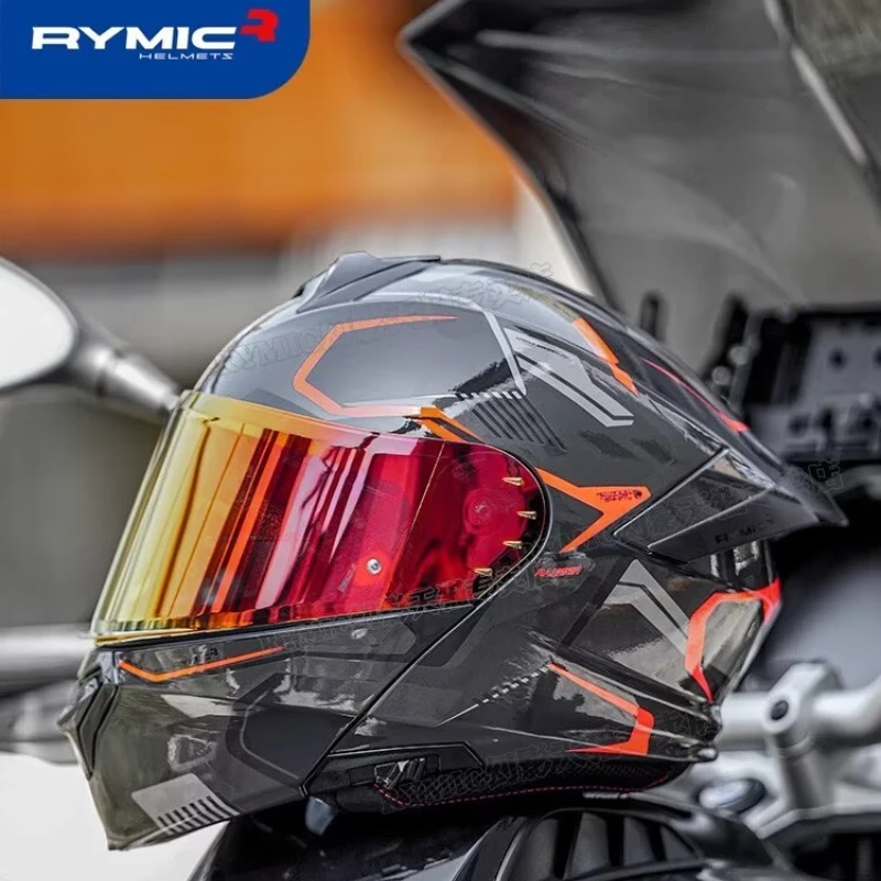 RYMIC R935 Flip Up Motorcycle Helmet Modular Full Face Moto Riding Helmet Casco Moto Male Female casco moto Four Seasons