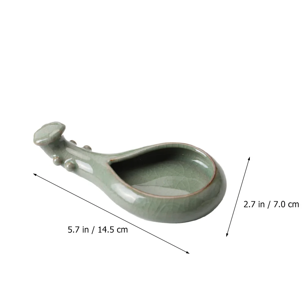 

Painting Ink Stationery Calligraphy Dish Ceramic Plate Tray Brush Holder Lute Shaped