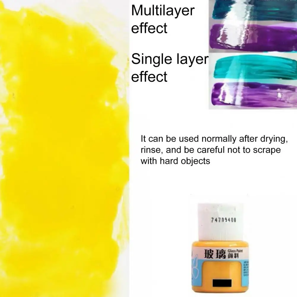 와인 병용 반응 유리 안료, 진동 유리 컬러 페인트, 세라믹 전구, 안전한 건강 안료, 20ml 유리 페인트