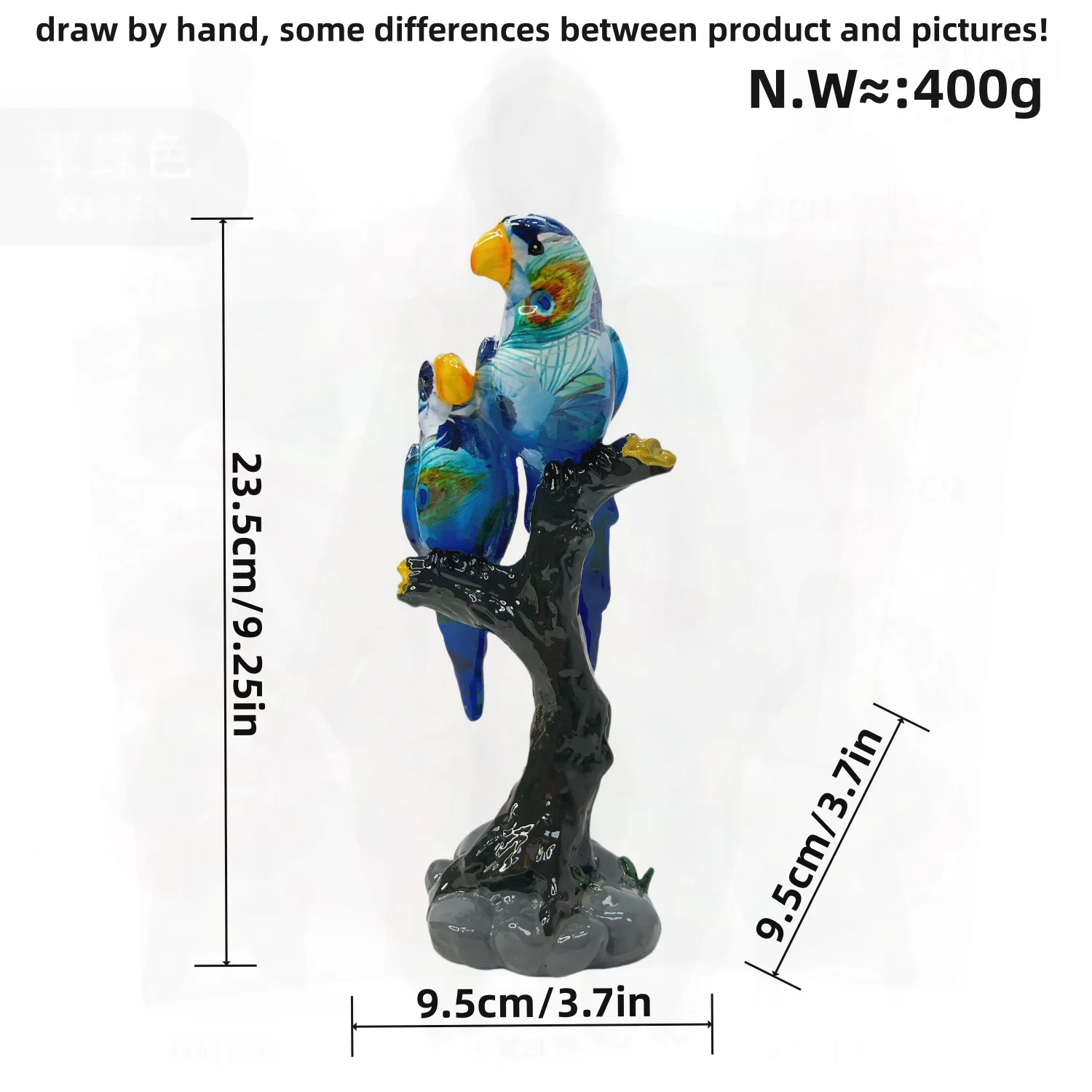 

Resin Parrot Statue Ornament for TV Cabinet Living Room Decor Cross-Border Home Accessories Animal Model Craft Decoration