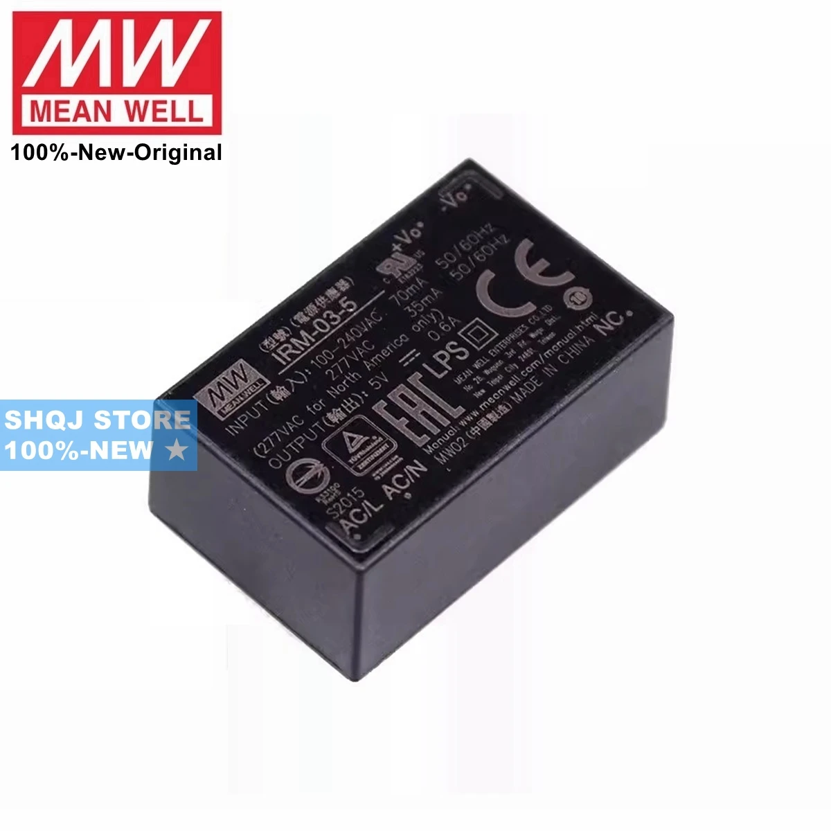 MEAN WELL 100 % NEU IRM-03-24 IRM-03-12 IRM-03-5 IRM-03-3.3 IRM-03-9 IRM-03-15 IRM-03-5S 12S 15S 3W AC-DC PCB-Mount-Leistungsmodul
