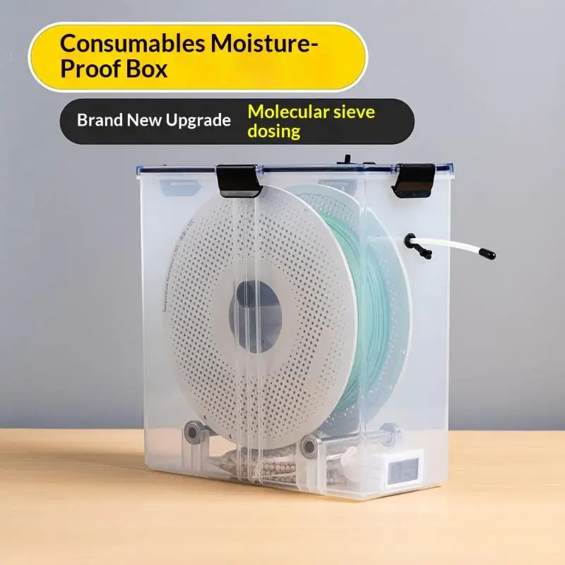 3D Printer Parts Filament Dryer Box Airtight Moisture Resistant Real Time Monitoring 3D Printer Tools Storage Box Holder