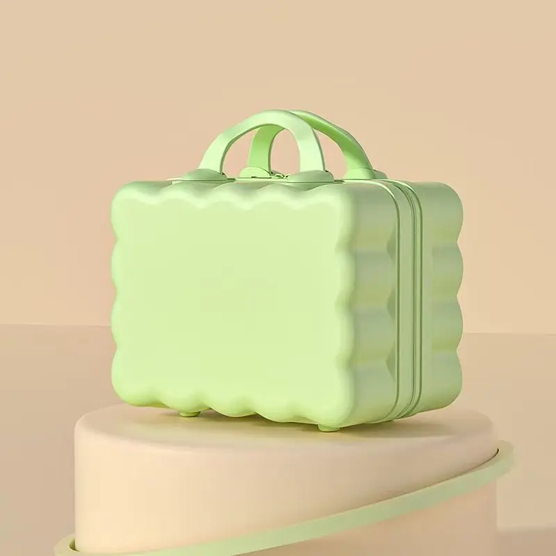 

Pink/Black/Blue/Red/Green 14 Inch Small Travel Suitcase Cosmetic Bag Organizer Women Makeup Box Hand Luggage Suitcase