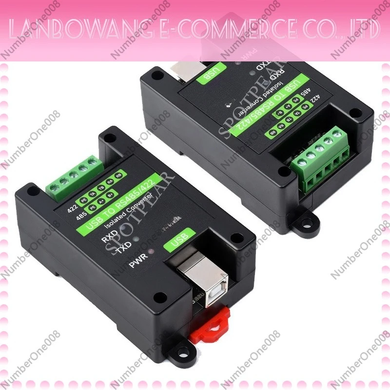 Rail-Type USB to RS485 422 Industrial Isolated Converter Adapter Wall Mountable Communication Module