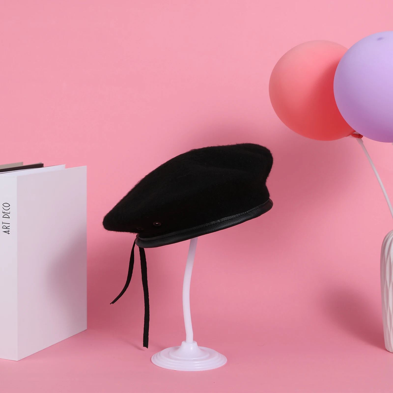 

Adjustable Pure Wool Unisex Beret Hat For Men Women Lightweight Warm Stylish Sun Cap Spring Autumn Fashion Accessory Red