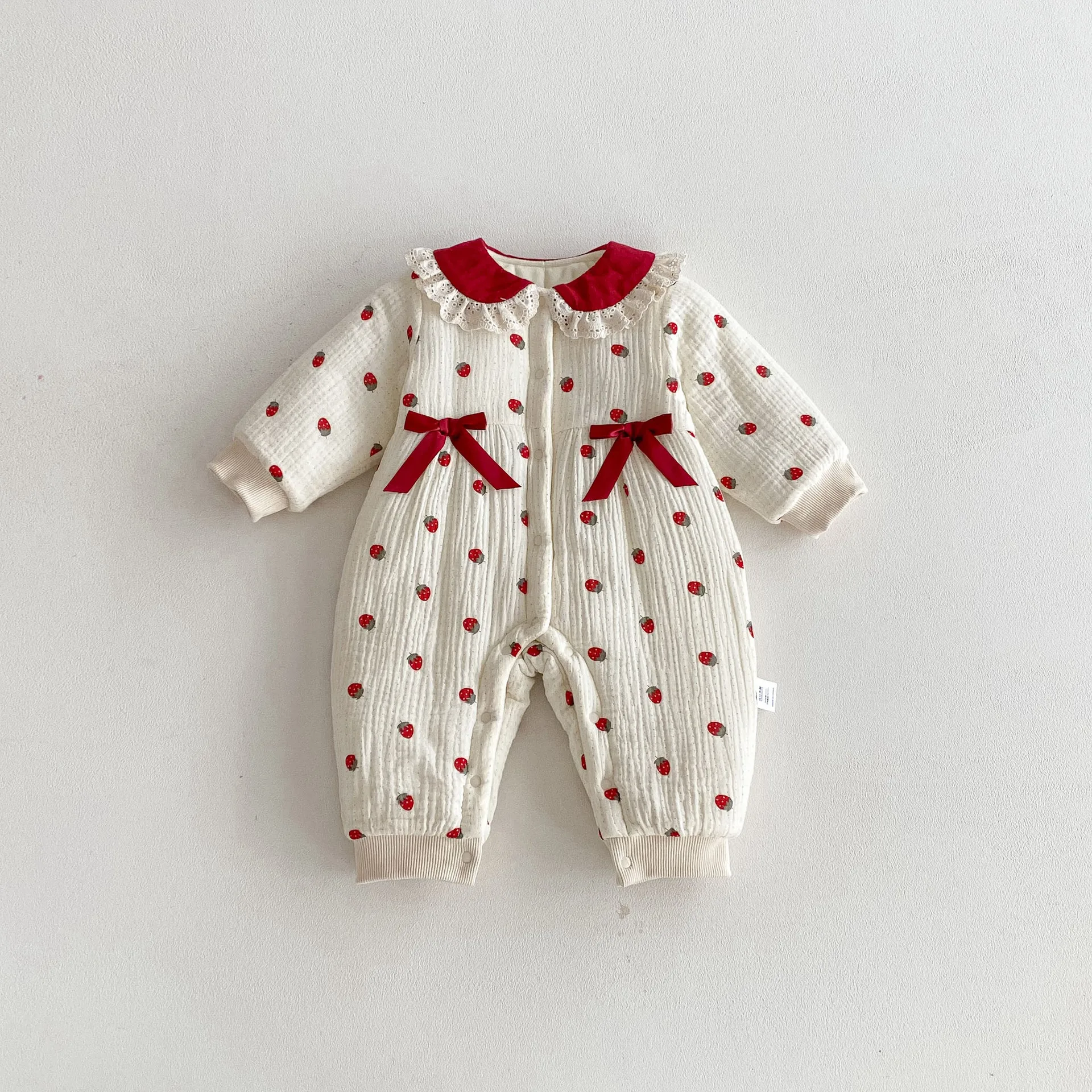 Baby Clothes 2025 New Winter Baby Girl's Jumpsuit Plus Velvet Cotton Newborn One Piece Clothes Princess Rompers
