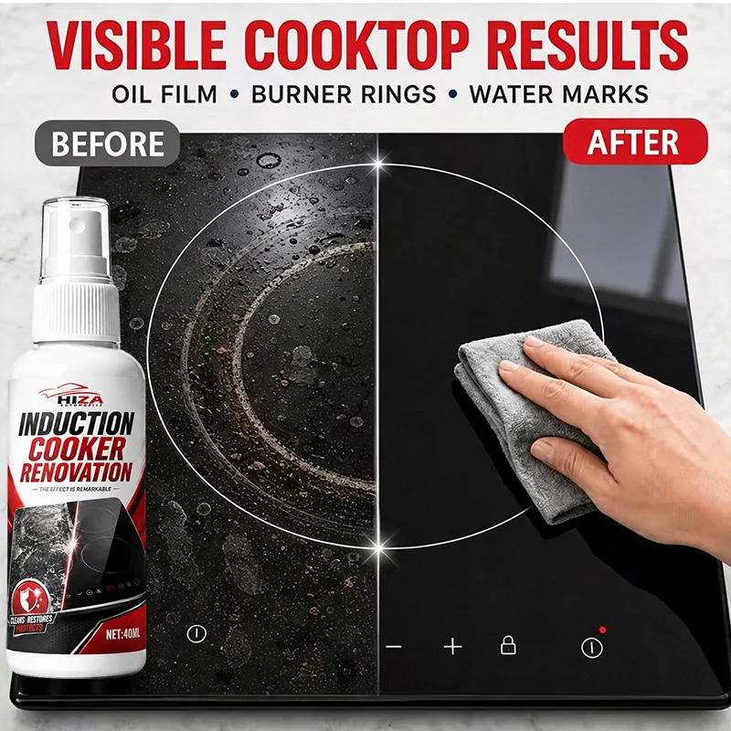 Kitchen Surface Polish - Tar & Grease Remover, Restores Shine, Pro Formula for Cookware, Cooktops, Stoves, Grills & Ovens
