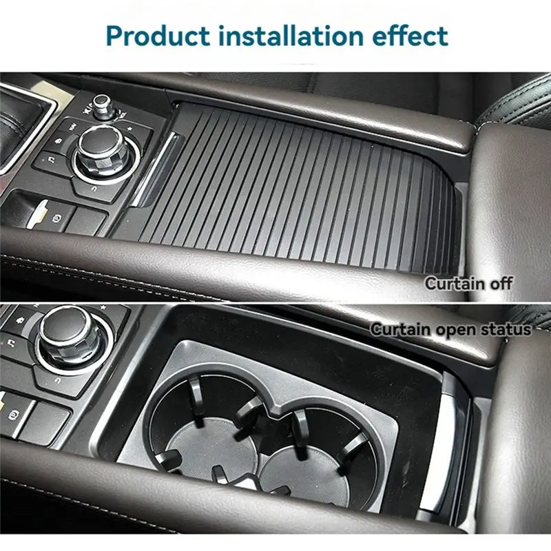 T17C Λ Car Center Console Armrest Box Roller Blinds Front Cup Holder Roller Curtain For Mazda CX4 2016-2021 ATENZA - view 6