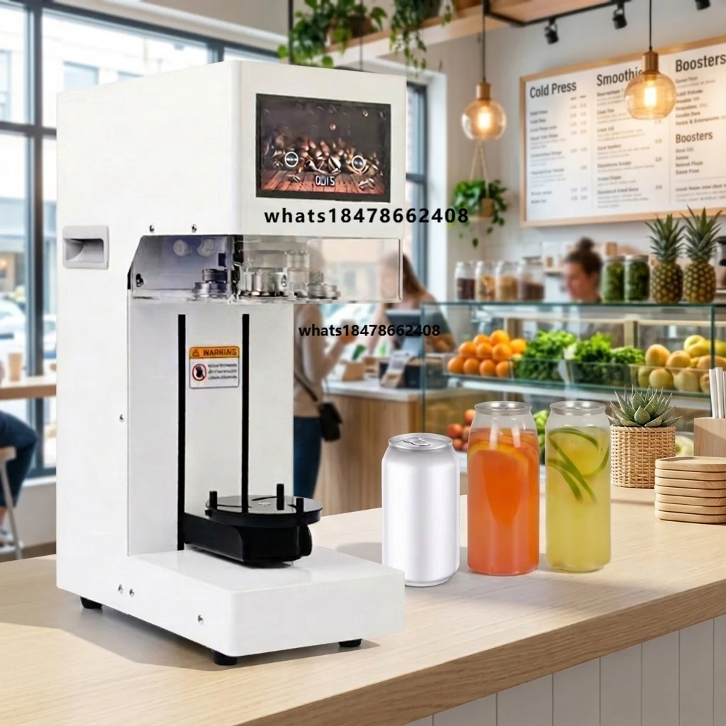 Electric Touch Screen Full Automatic Rise Sealing Machine Eshun Brand PET Pop Can Paper Cup Beverage Food Bottle Sealer High