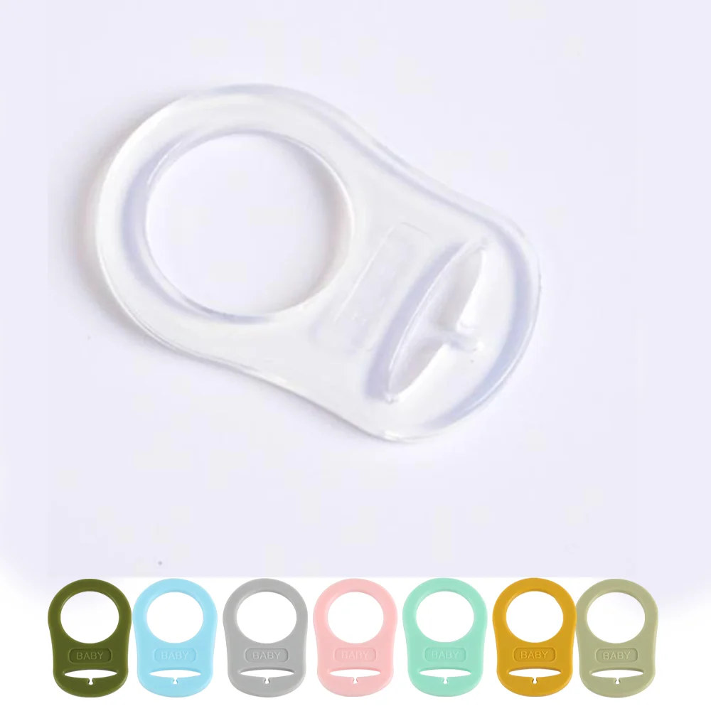 Pacifier Holder Clip 5/10Pcs Multi Colors Silicone Button Components Adapter Silicone Button Mam Ring For Soothing Tool