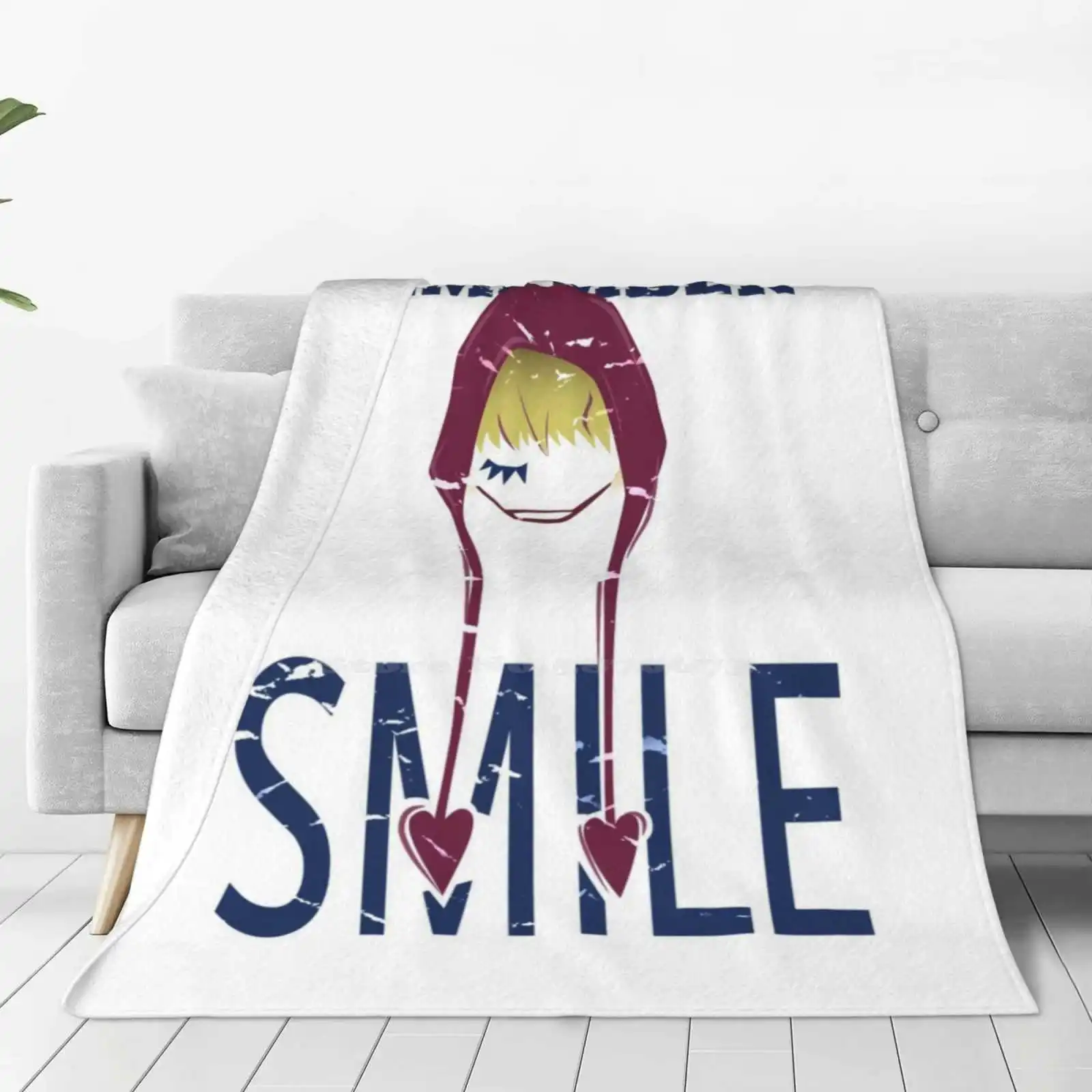 Remember My Smile New Arrival Fashion Leisure Warm Flannel Blanket Luffy Corazon Rocinante Donflamingo Brother Cool Geek Text