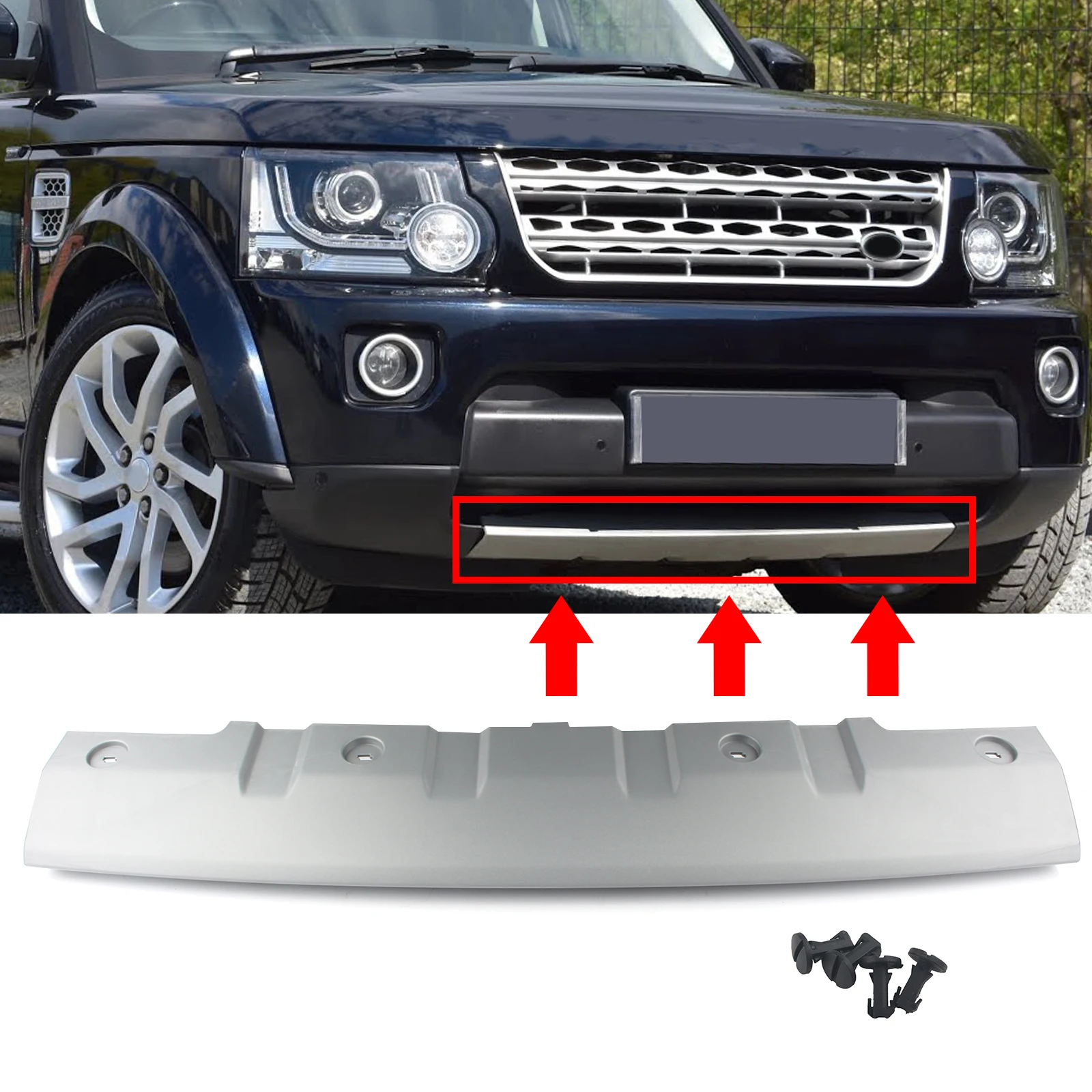 Car Front Bumper Guard Board Plate For Land Rover Discovery 4 LR4 2014-2016 Front Trailer Cover LR051330/LR084189 LR051331