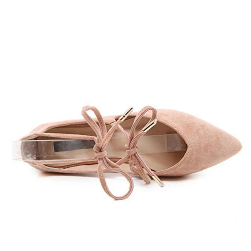 Srurulan scarpe basse da donna scarpe a punta mocassini in pelle scamosciata da donna di alta qualità Ballerina Ballet Flat Slip On Shoes E298