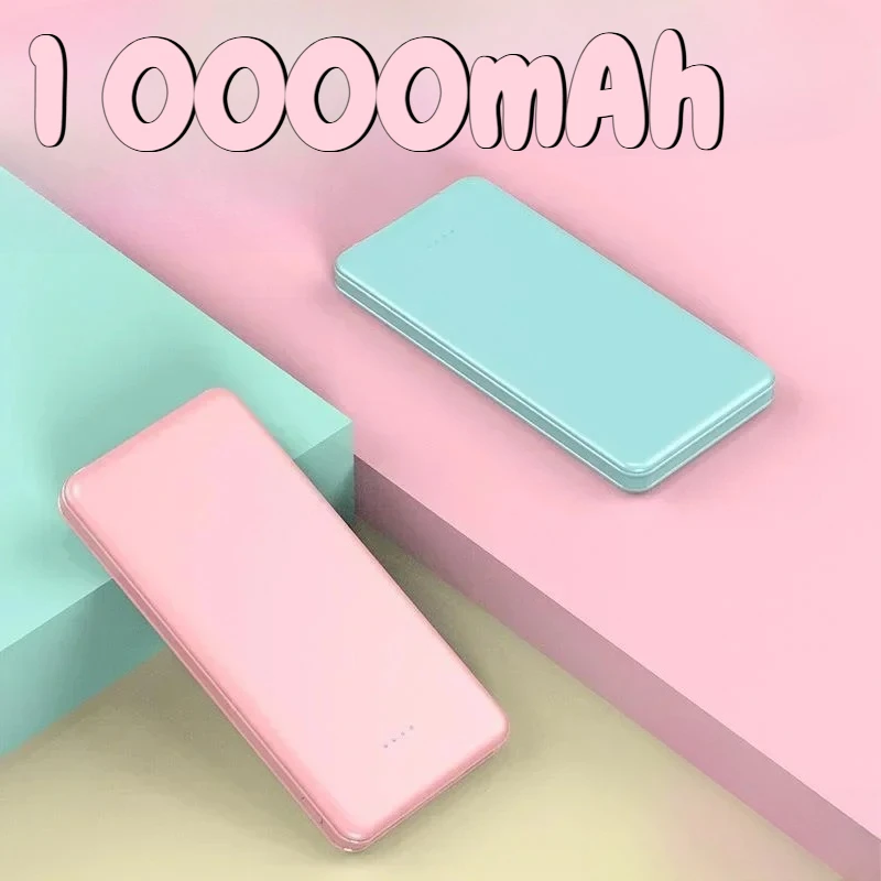 10000mAh Ultra Thin Portable Power Bank 20W Super Fast Charger Powerbank Dual Output Dual Input External Spare Battery Pack