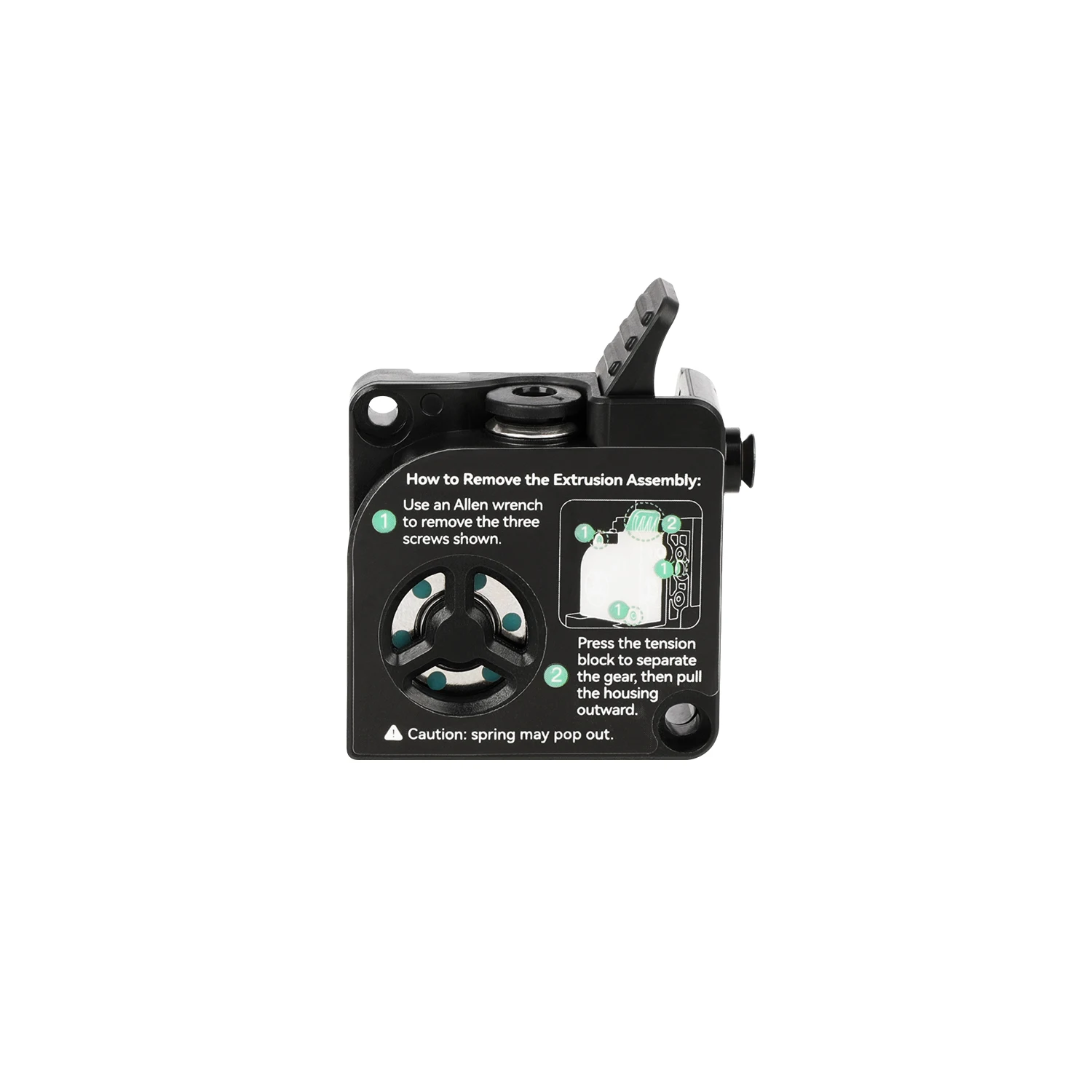 Creality Original K2 Plus Extruder Front Cover Printing Parts Extruded Front Shell Kit Near Black for K2 Plus 3D Printer Parts