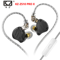 KZ-ZS10 PRO X In-ear Sports Wired Headphones Dynamic Balanced Armature HiFi Headset Earbuds 3.5mm Jack Hands Free for Phone