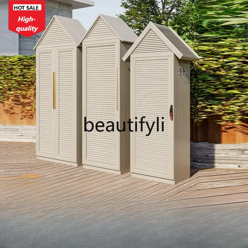 

All-Aluminum Alloy Outdoor Courtyard Sun-Proof Waterproof Utility Shed Open-Air Villa Tool House Storage Garden Storage Cabinet