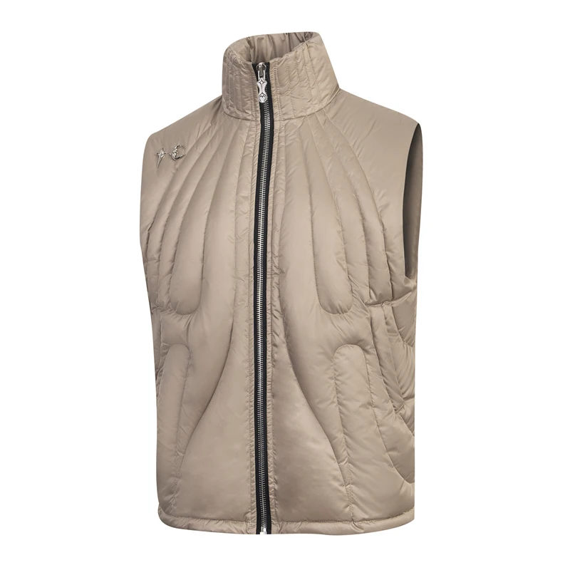

Men Women Winter High Quality Thug Club Down Jacket Vest High Street Trend Metal Logo Zipper Tops THUG CLUB Down Coats