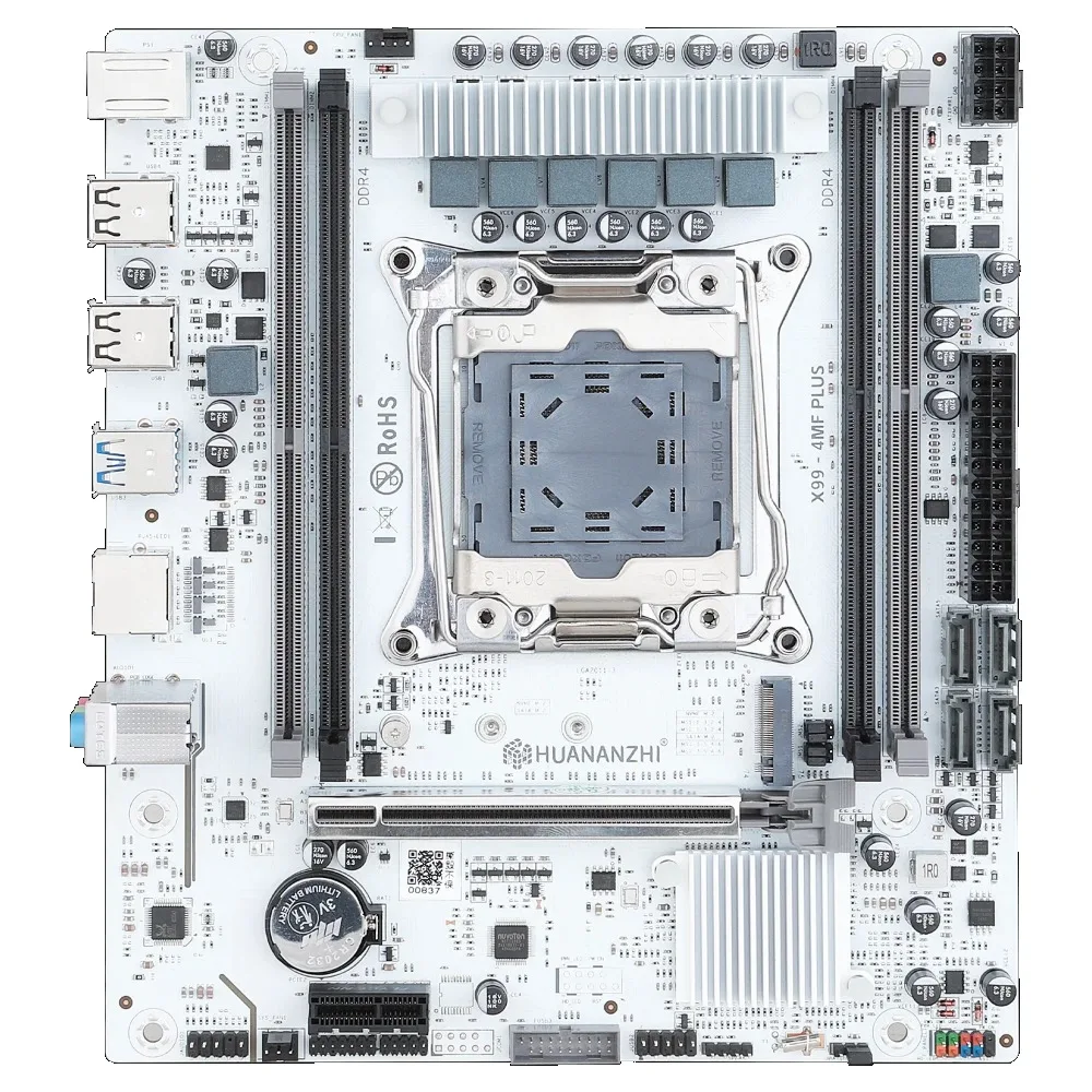 HUANANZHI X99 4MF plus Motherboard mit TPM2.0 LGA 2011-3 Unterstützung DDR4 RECC/NIC ECC Speicher NVME Konnektivität für PC