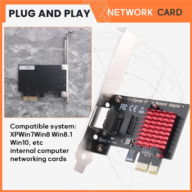 

Карта A35M-PCIE Гигабитная сетевая карта 10/100/1000 Мбит/с RJ45 Проводная сетевая карта Сетевой адаптер PCI-E Карта локальной сети