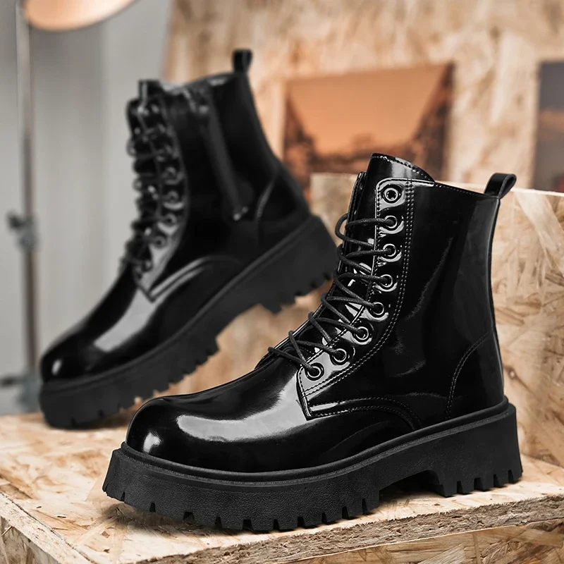 

Boots Mens Shoes Casual Outdoor Platform Leather Walking Sports Fashion Luxury Designer Couple Unisex Women Ankle