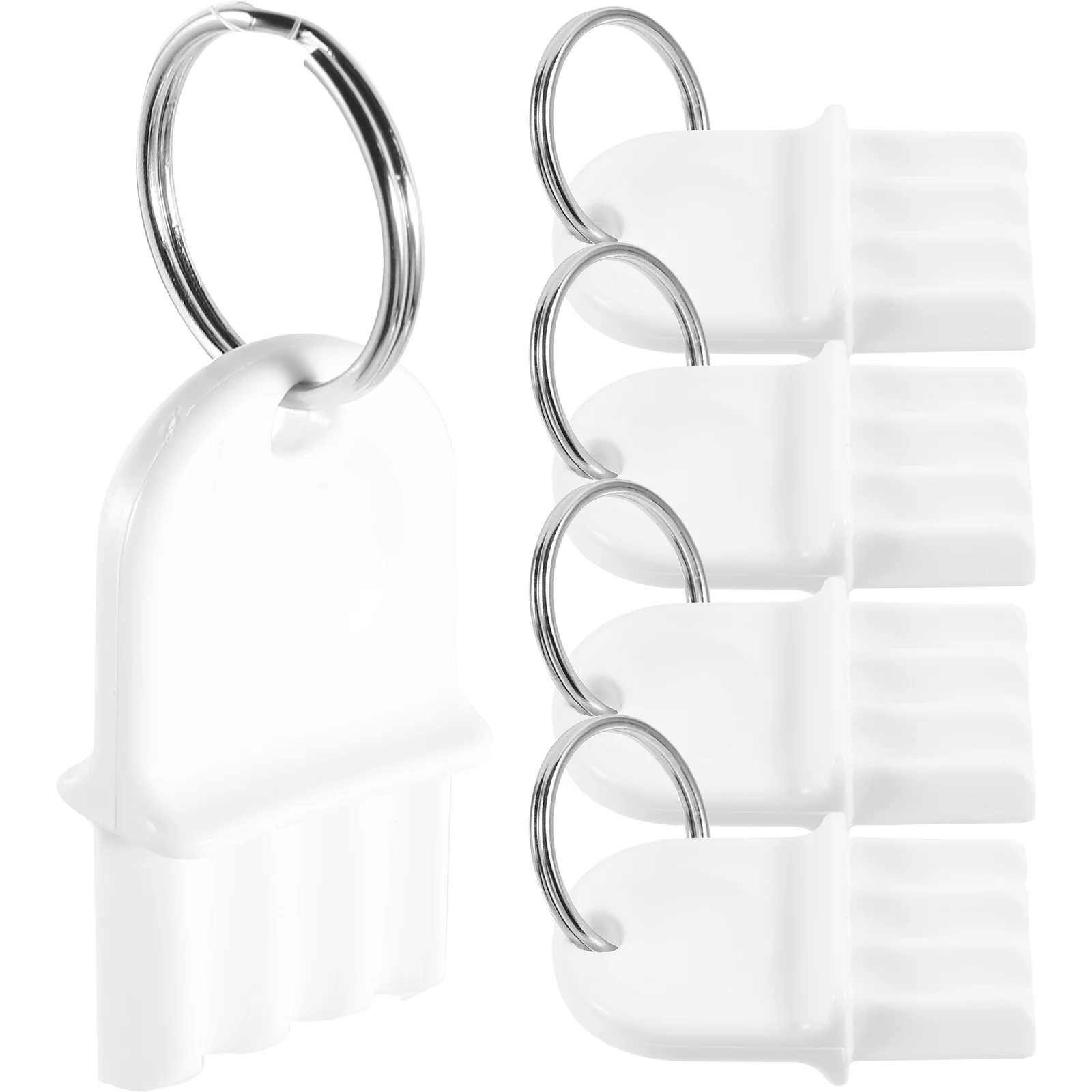 5 Pcs Keys Paper Towel Dispenser Universal Toilet Rings Metal 5-pack Towels Auto White