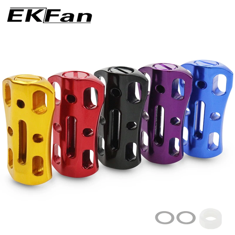 EKFan 1pc Aluminum Alloy Hollow out Flat Spinning Baitcasting Fishing Reel Knob for A/S/D with 7*4*2.5mm Bearing Lure Reel Parts