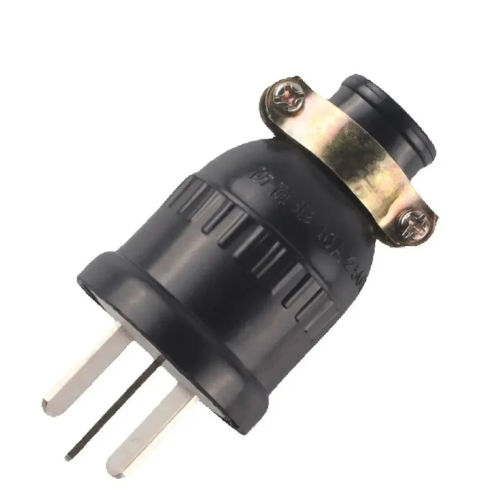 Waterproof Black China Australia 3pin Power Cable Wiring Industry Connector 250V 10A Rubber Trisprong AU Locked Power Plug