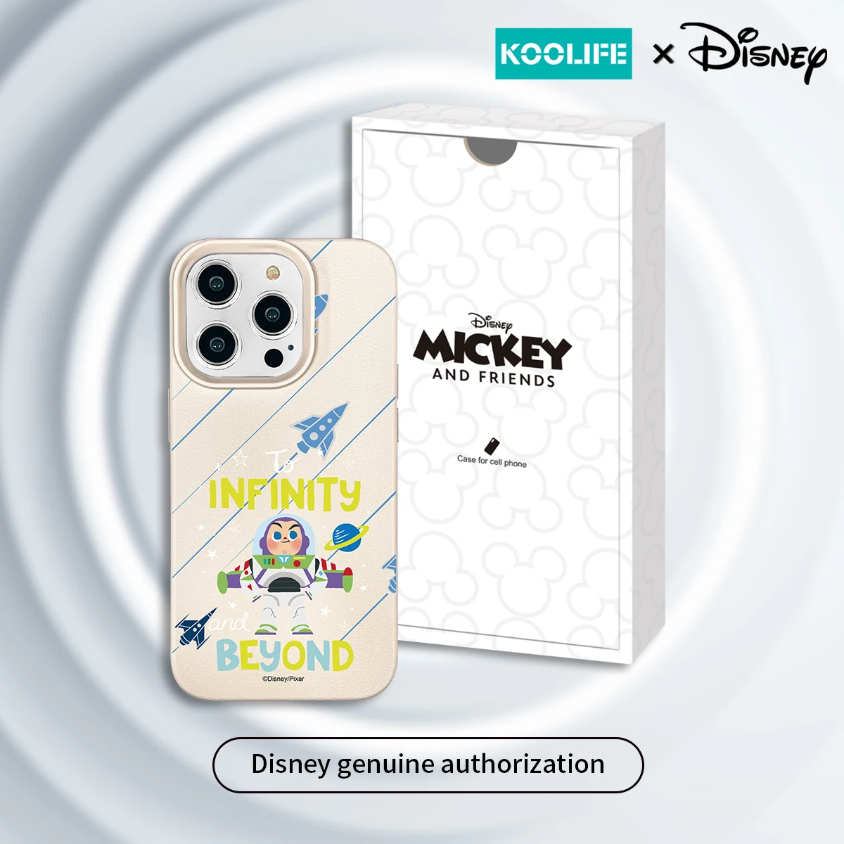 Koolife Buzz Lightyear Disney Genuine Authorized Soft Tpu Leather Phone Case Anti-Fall Protection for iPhone 11 12 13 14 15 16 P