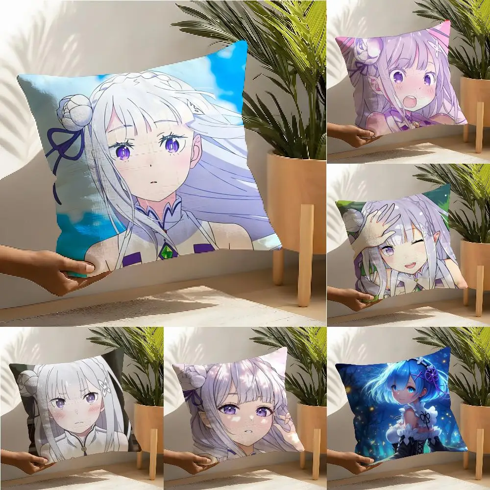 ReLife different world zero Rem Pillow Case Home Living Room Decoration Linen Pillow Cases Cushion Cover