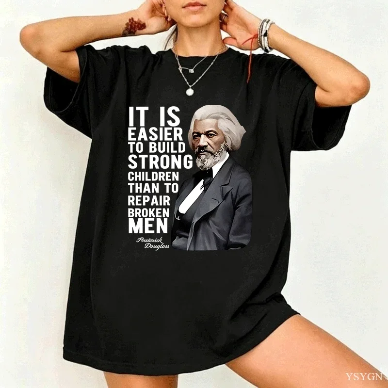 Black History Month T-Shirt Men Women Cotton Graphic Tees Casual Round Neck Printed T Shirt Short Sleeve Summer Tops