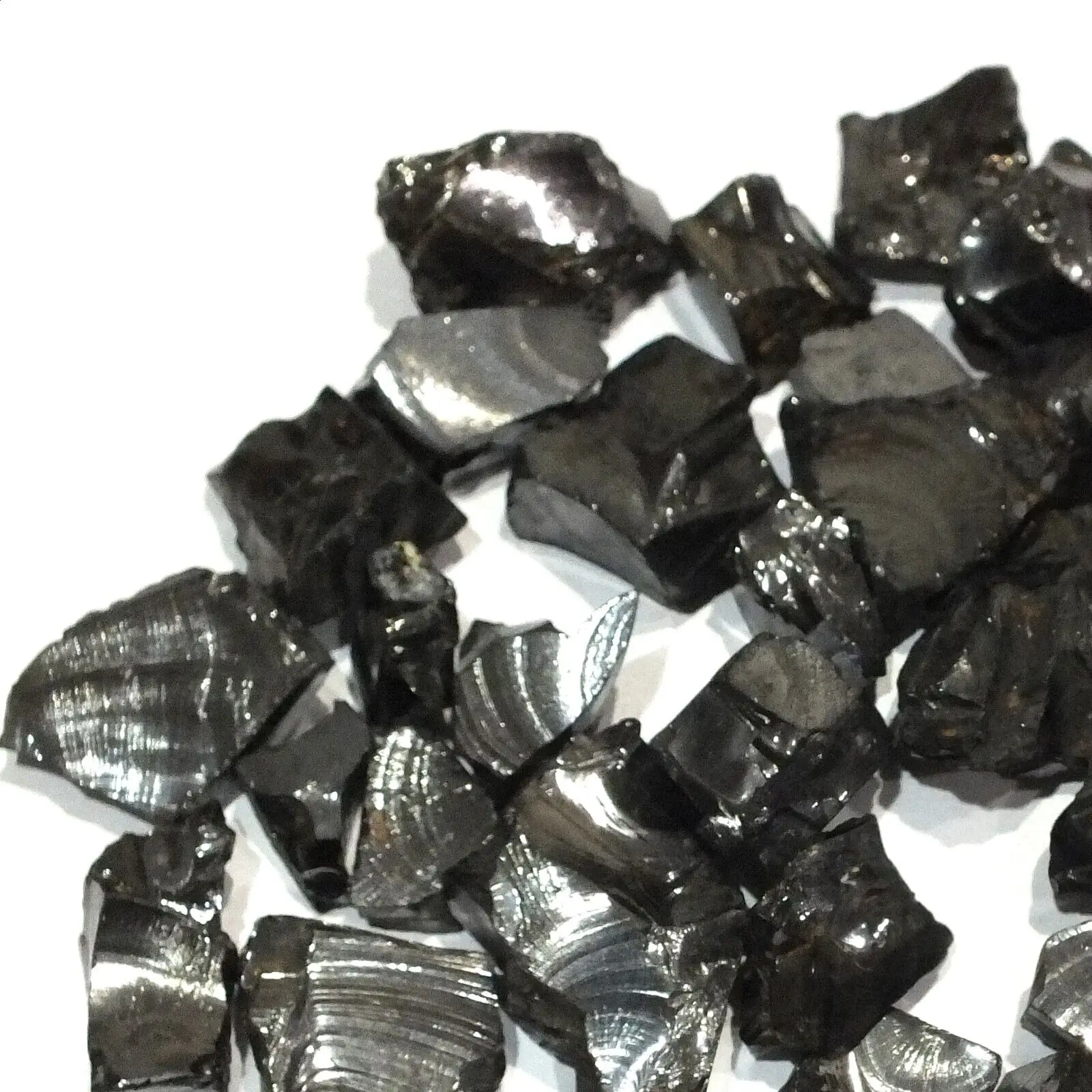 Shungite Elite Stones for Water Purification, 25 g of Silvery Shine Raw Elite Noble Shungite Detoxification Stones for Water Fil