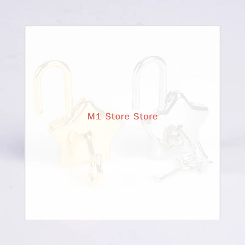 Mini Star Shape Archaize Padlocks Locker Security Key Lock With Key Luggage Bag Lock