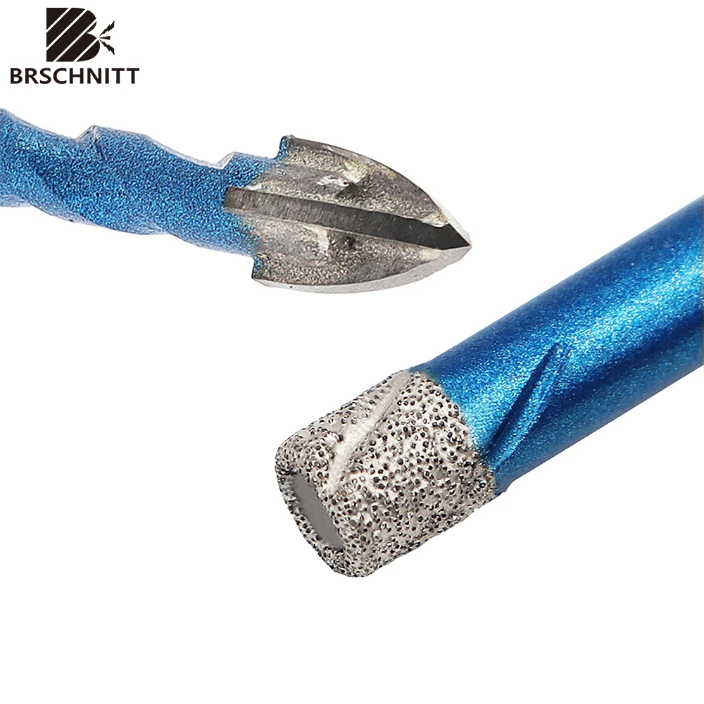 BRSCHNITT Dry Diamond Drill Bits 6/6/8/10mm Quick-Fit Shank Core Bit 5pcs for Tile Granite Marble Masonry 6mm Carbide Drill Bit