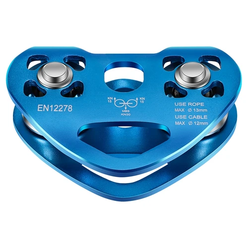 Imagen 2 del producto ¡ENCIER! Cuerda de Cable de acero de doble polea para escalada en forma de corazón, dispositivo de escalada de 13mm, carrito Zipline de alta velocidad 24KN