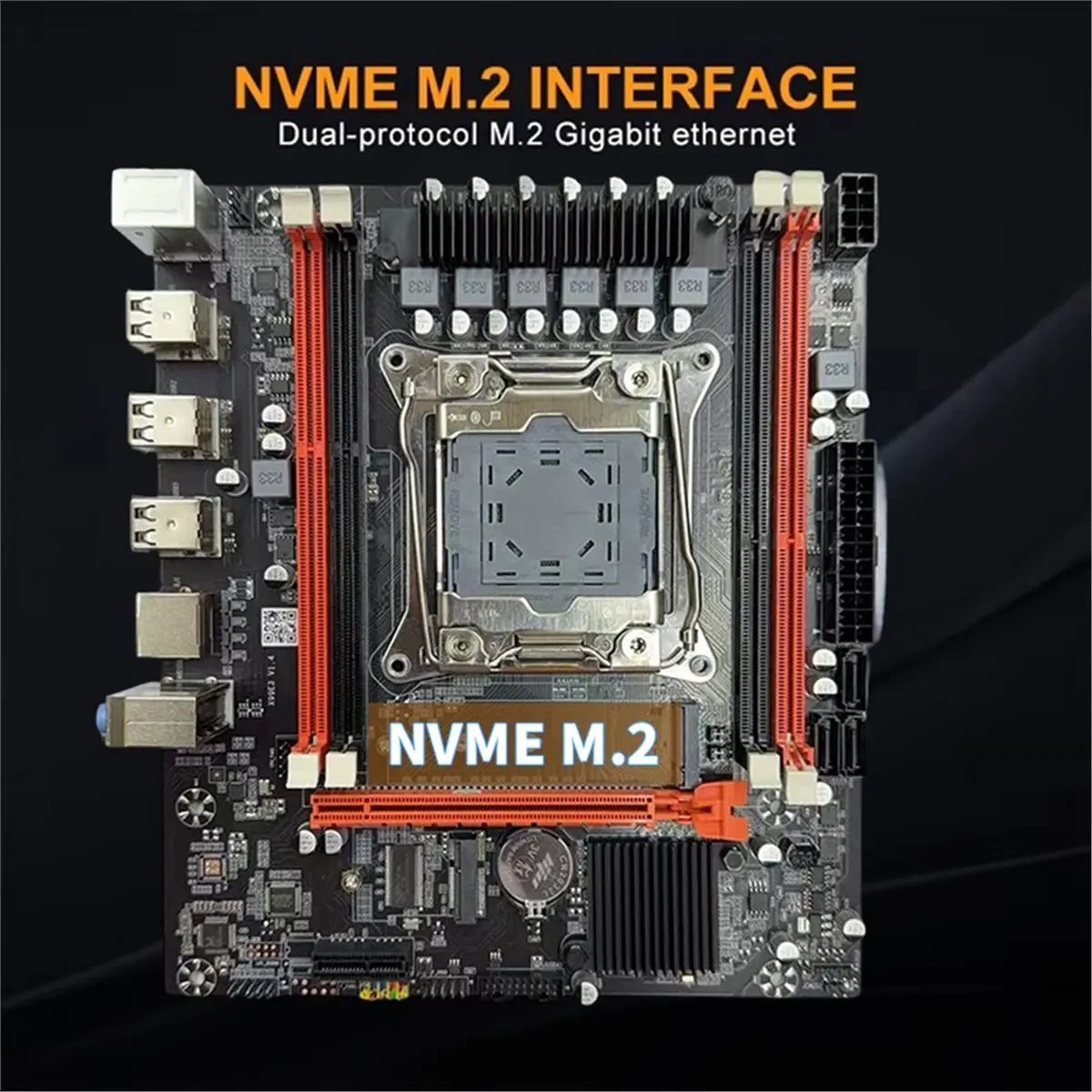 

Материнская плата X99E DDR4 LGA2011-3 с 4 слотами DDR4 RECC, гигабитным LAN и M.2 NVMe для настольных ПК