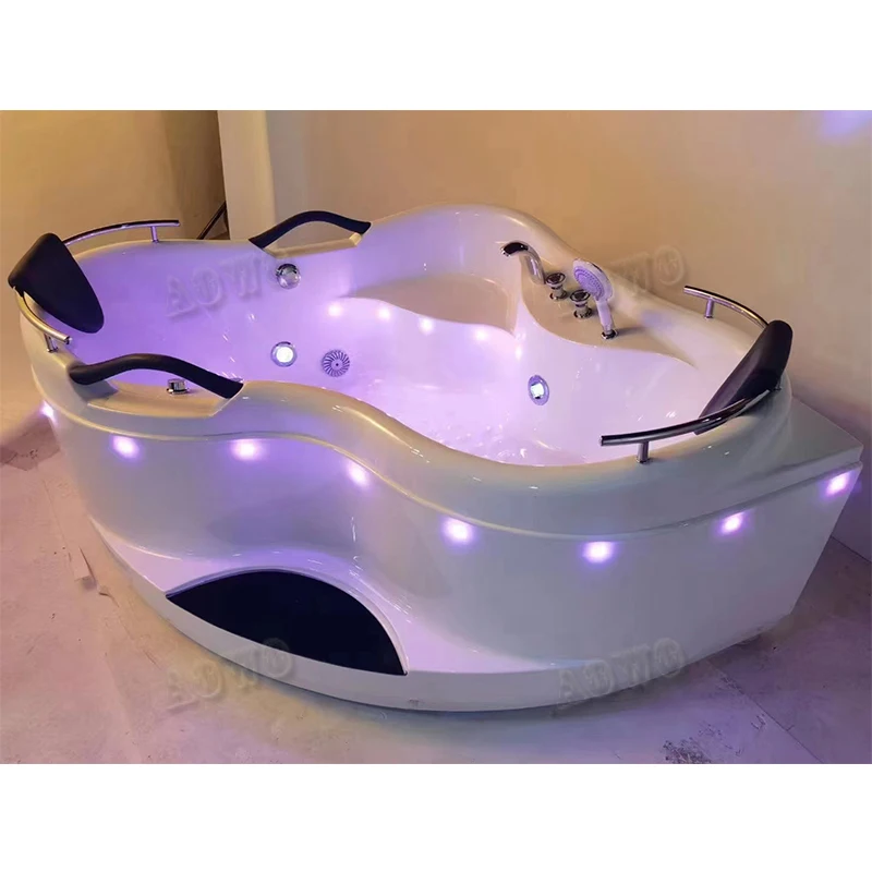 

AOWO Hot Tub Design Spa Indoor Jakuzzi 2 Person Corner Bathtub Living Room Furniture Whirlpools Massage Whirlpool Tub
