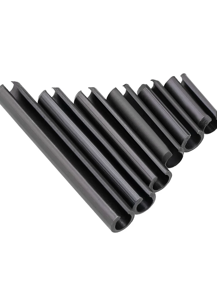 M1.5 M2 M2.5 M3 M4 M5 M6 M8 M10 Black 65 Manganese Steel Elastic Pins Cylindrical Pin Locating Pin Cotter Pin
