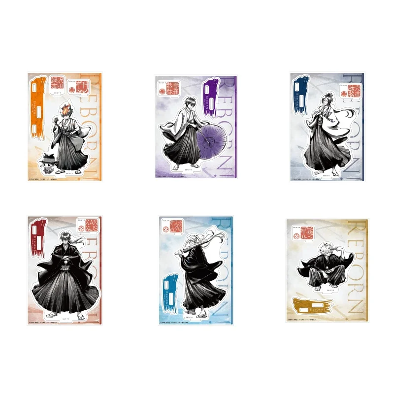 

Anime HITMAN REBORN! 15cm Rokudo Mukuro Belphegor Acrylic Stand Model Plate Keychain desk decorations Souvenir