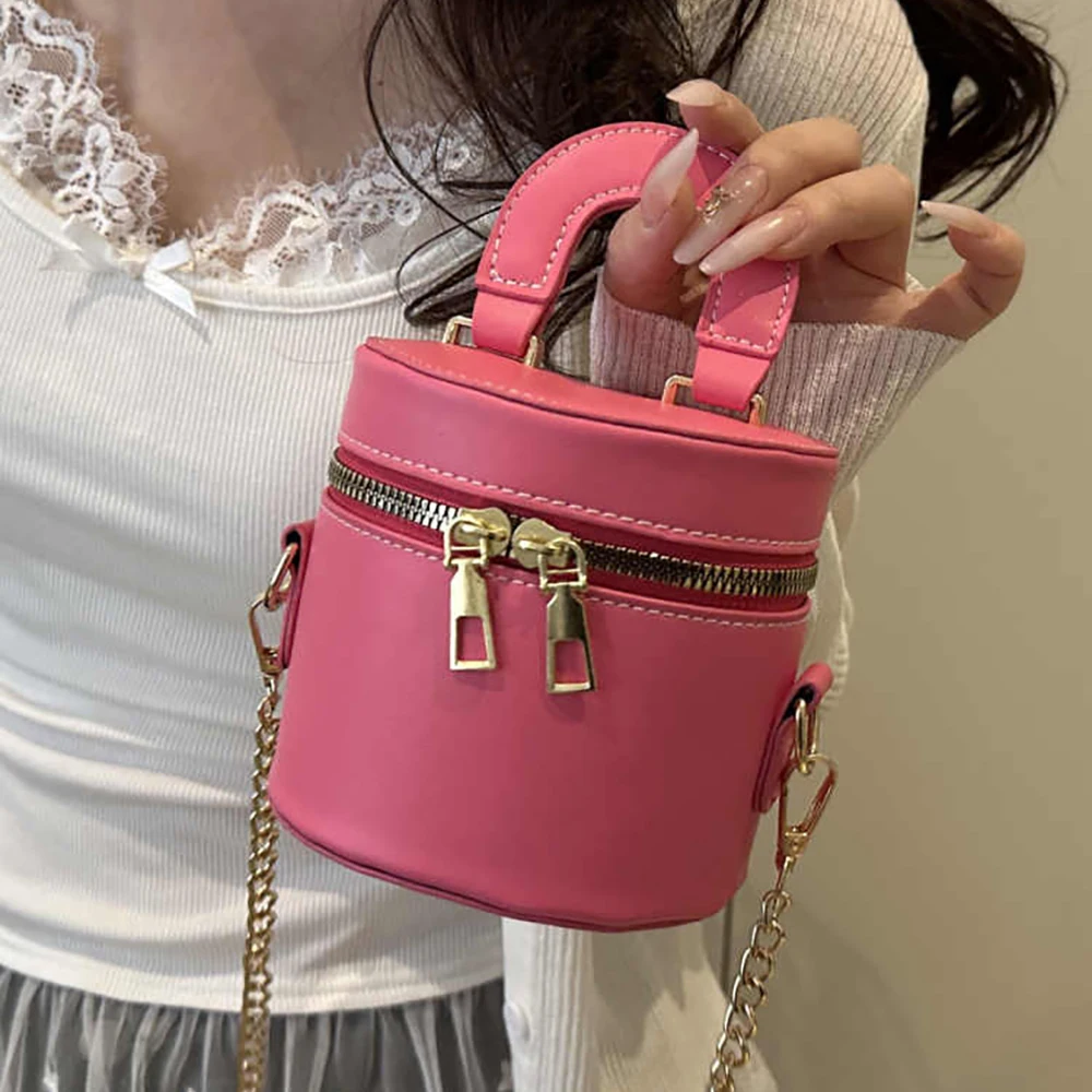 حقائب يد دائرية صغيرة المرأة الصيف تنوعا باليد دلو حقائب كروسبودي الإناث 2025 حقيبة كتف مفردة صغيرة جديدة