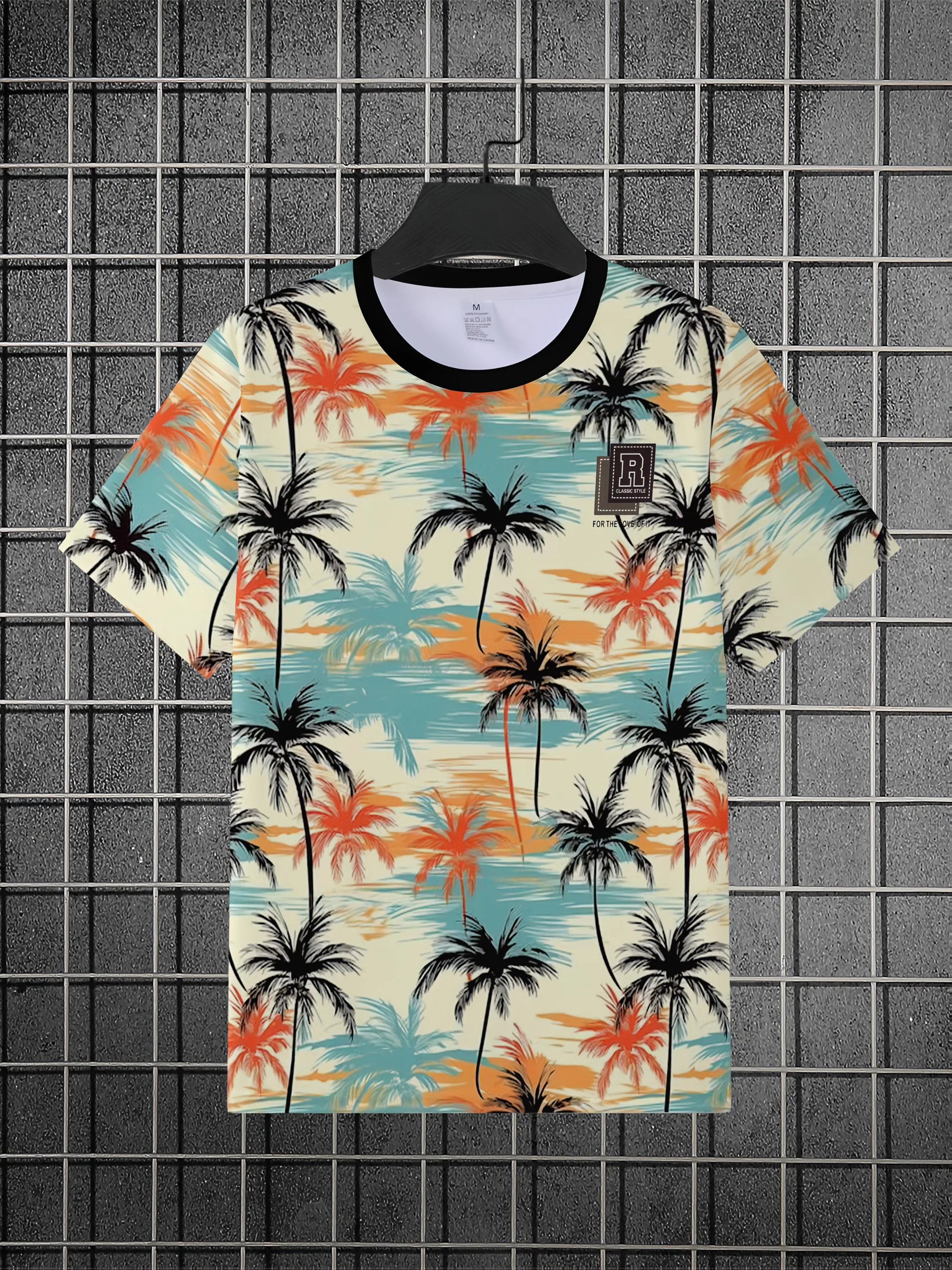 Unisex Retro Streetwear Loose Baggy Fit 3D Vivid Nature Scene Full Sublimation Graphic Print Short Sleeve Tee