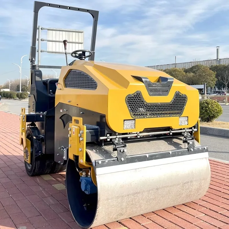 Compact Road Roller Hydraulic Equipment for Landscaping Sidewalk Construction and Pavement Maintenance Work
