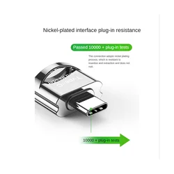 TF 카드 리더기, TF 카드 투 타입-C 카드 리더기, OTG 어댑터, 메모리 카드 TO USB C 고속, 휴대폰 및 노트북용